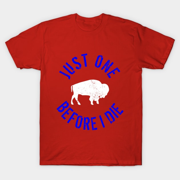 Buffalo Football Just One Before I Die T-Shirt by LaurenElin